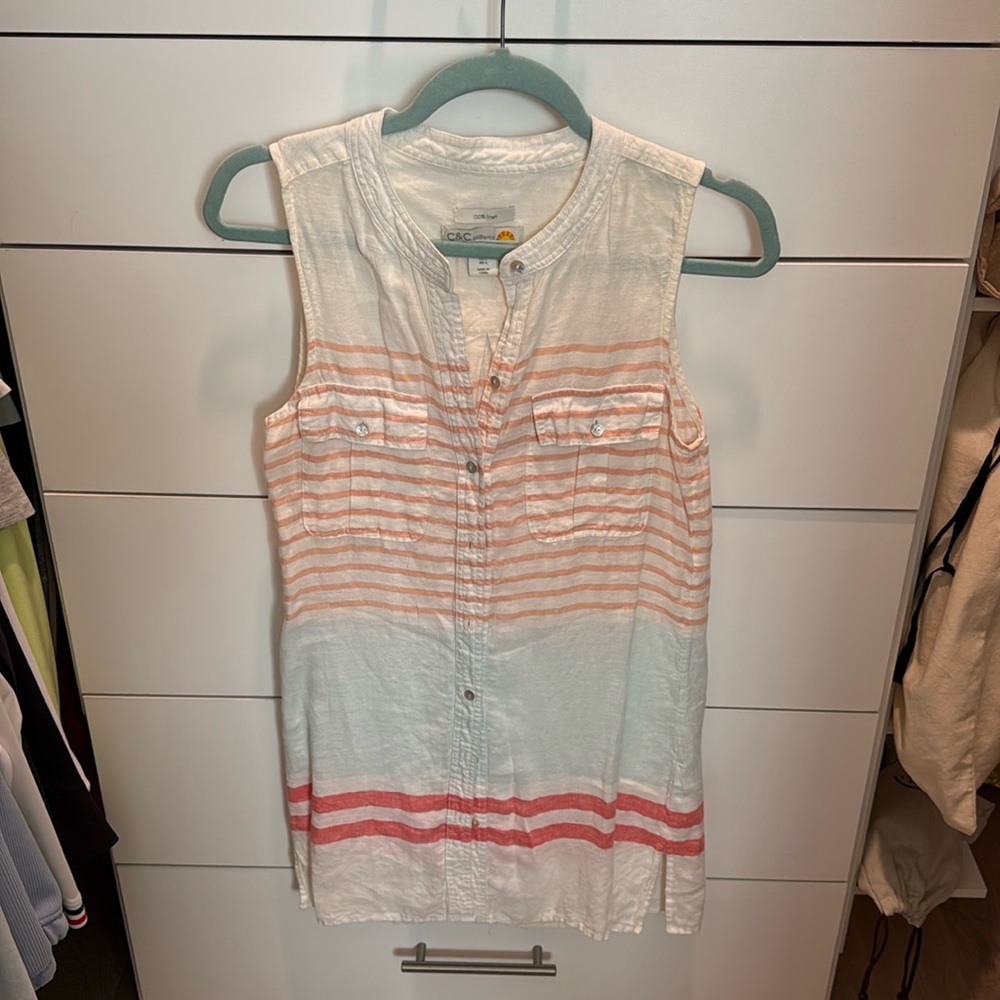 C&C linen beach cover up